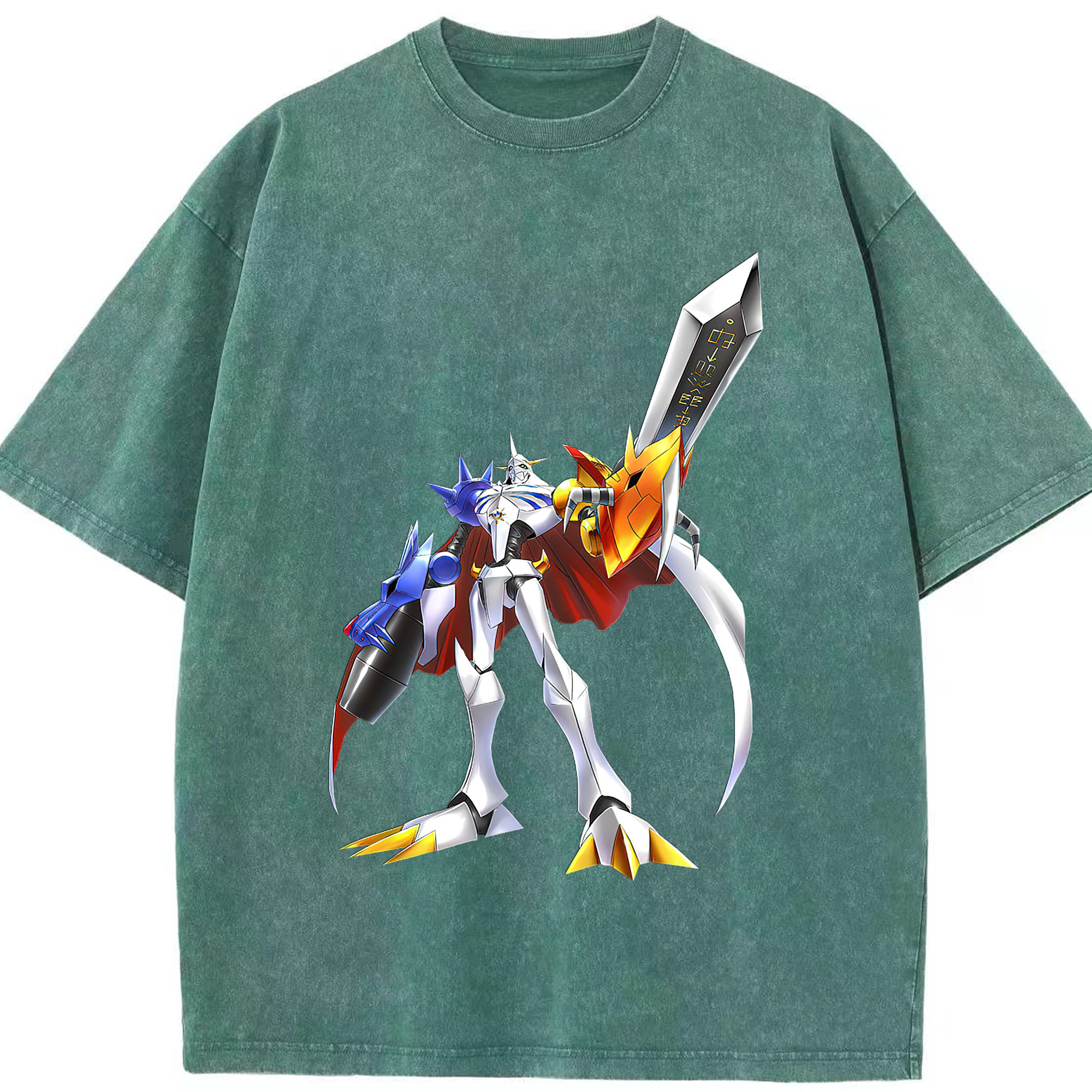 （画像用） Digimon デジタルモンスター/デジモン 綿100% ヴィンテージ風 半袖Tシャツ（フロントプリント）